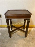 Small Wooden Cross Bottom Side Table