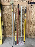 Various poles and sander