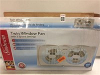 SUNBEAM TWIN WINDOW FAN WITH 2 SPEED SETTINGS
