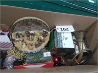 Box of Christmas Decorations
