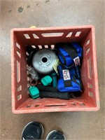 Crate of weight lifting material
