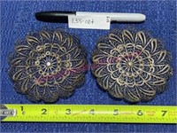 (2) Sm. Silver Filigree nut dishes 1.55-ozt