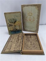 (3) Vintage-Style Book Boxes