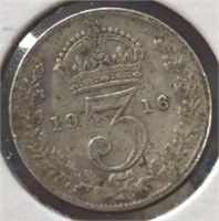 Silver 1916 foreign coin