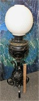 iron/wire based oil lamp (electrified) c.1870