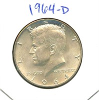 1964-D Kennedy Silver Half Dollar