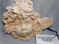 Signed Babs Mellor Face Sculpture / Local Artist