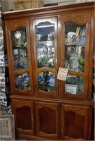 Large China Hutch Lights Up Inside & Great Shape