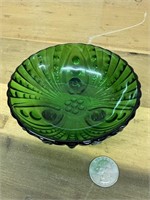 1940's Emerald Green Footed Dresser Dish