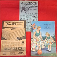 RARE 1950 ANNIVERSARY SPIEGEL CATALOG & 2 INSERTS