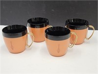 4 Vintage MCM N.F.C. Thermal Mugs