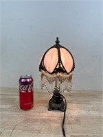 Mini vintage stained glass lamp