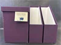Purple Desktop File Box, Paper Organizers