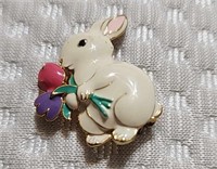 Gold plated Austrian Crystal Easter Brooch
