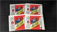 4 1977 OPC Hockey Wax Wrappers