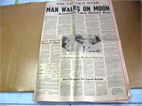 Moon Landing - Lincoln NE Newspaper July 21 1969