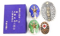 JAPANESE NAVY & MILITARY PINS LOT OF 4