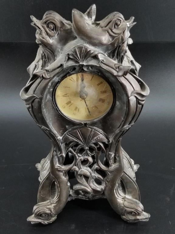 Resin clock in late 19th century Austrian style, n