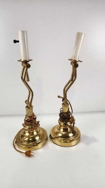 (2) Table Top Lamps, adjustable height, both work