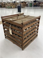 Early 1900's "Humpty Dumpty" Wooden Egg Crate