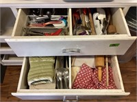 Contents of 2 Kitchen Drawers, Utensils & More