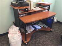 Two tied office desk. No Contents.