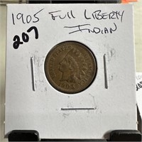 1905 INDIAN HEAD PENNY CENT BETTER GRADE