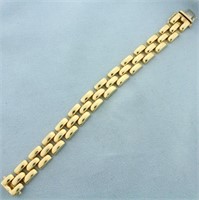 6 3/4 Inch Panther Link Bracelet in 14K Yellow Gol