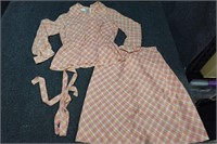 Vintage Handmade Skirt Suit Leiter's Fabric Size M