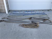 Assorted livestock lead ropes