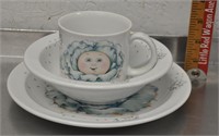 Cabbage Patch Kids cup, bowl & plate