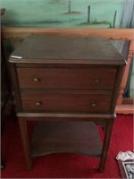 Mahogany antiques two drawer stand