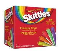 96-Pk Skittles Freezer Pops Variety Pack, 57ml