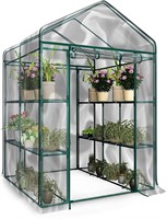 Home-Complete Walk-in Greenhouse 8 Shelves, Green