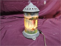 Antique cast iron Niagara fall motion lamp.