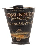 Antique Fishmonger's Painted Ice Bucket