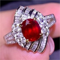 1.75ct Pigeon Blood Red Ruby 18Kt Gold Ring