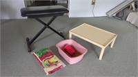 ADJUSTABLE PADDED PIANO BENCH- LITTLE PLASTIC