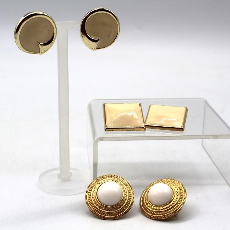 Gold Clip on Earrings