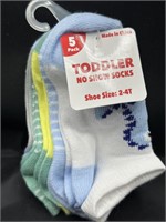 NEW 5pk Toddler 2T to 4T No Show Socks BOYS