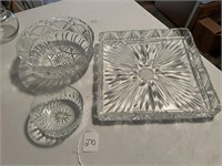 Crystal Serving Bowls and Portico Platter
