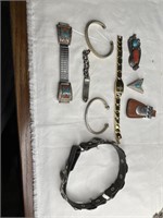 Bracelets, western collar tips, other western
