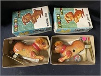 (2) Japan Tin Litho Wind Up Toys