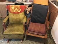 Mcm Arm Chair And Platform Rocker With Wear