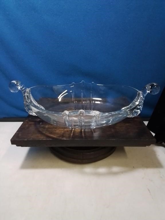 Vintage glass console bowl