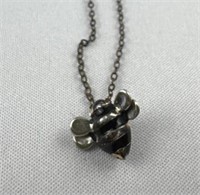 925 Silver Bee Pendant Necklace