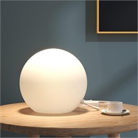 Rokinii Casa 10 Inch Ball Table Lamp with Glass Sh