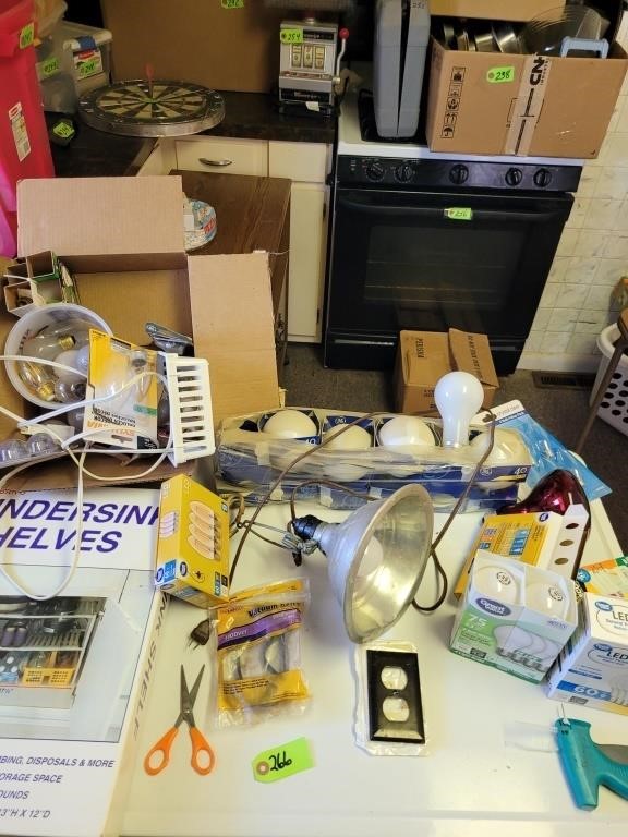 Light bulbs under sink shelves