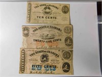 1863 Alabama Treasury Notes ….