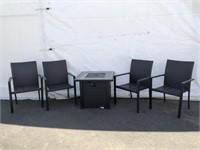 Propane Fire Pit with Chairs